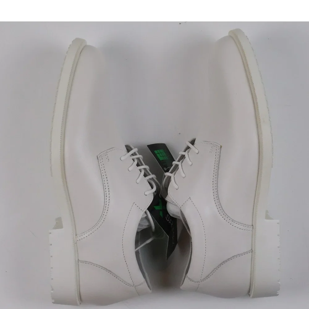 3n Dress Oxford White Leather 9 EW SRM3540 NWT
